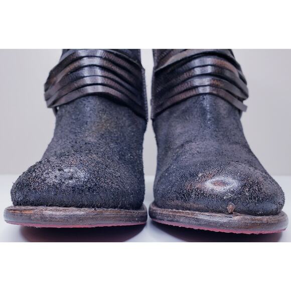 BED/STU REA Rustic Leather O Ring Moto Style Boots Women's Size 6.5 in VGUC - Picture 8 of 16